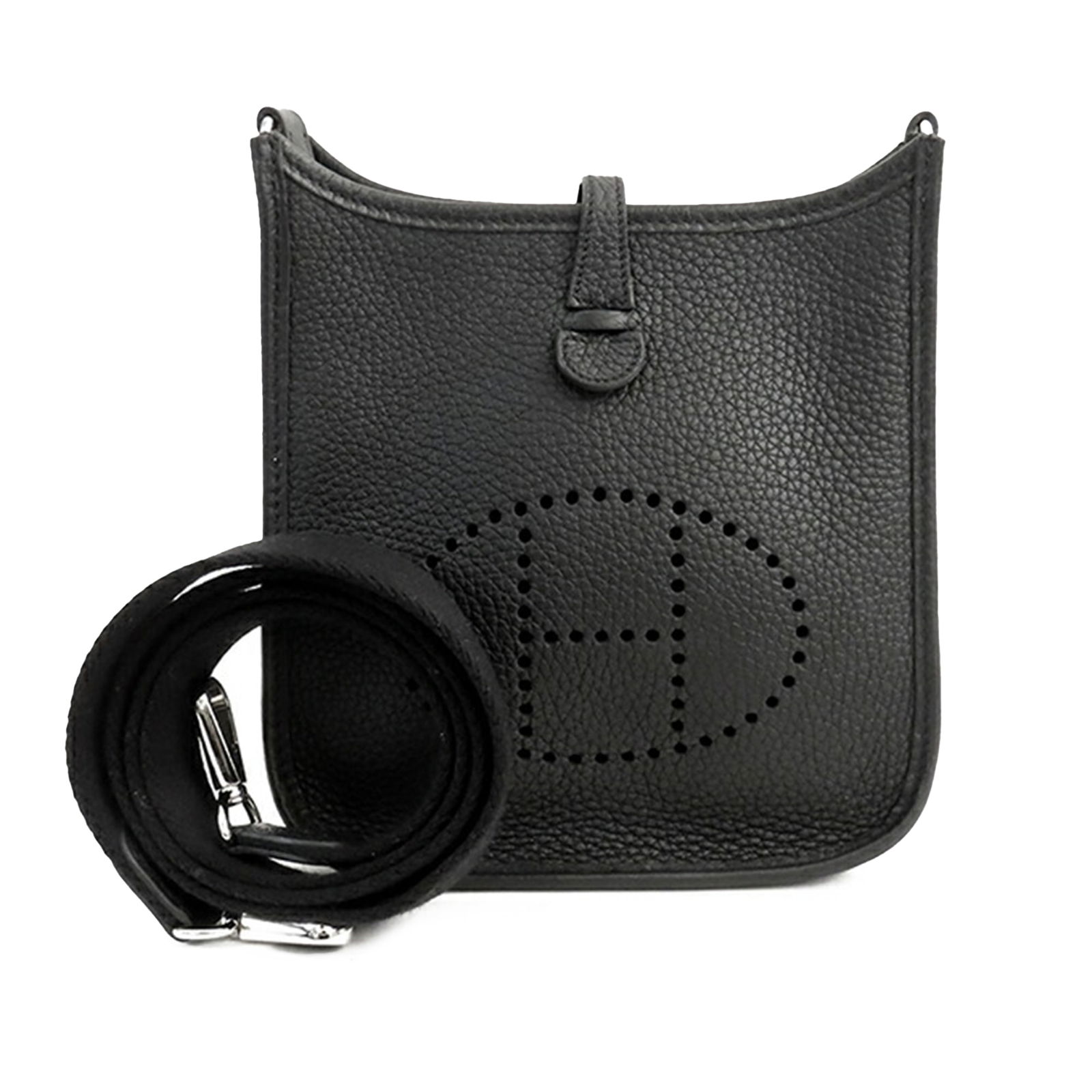 Hermes Evelyne TPM 16 Noir Clemence Leather Mini Shoulder Bag (1 of 14)