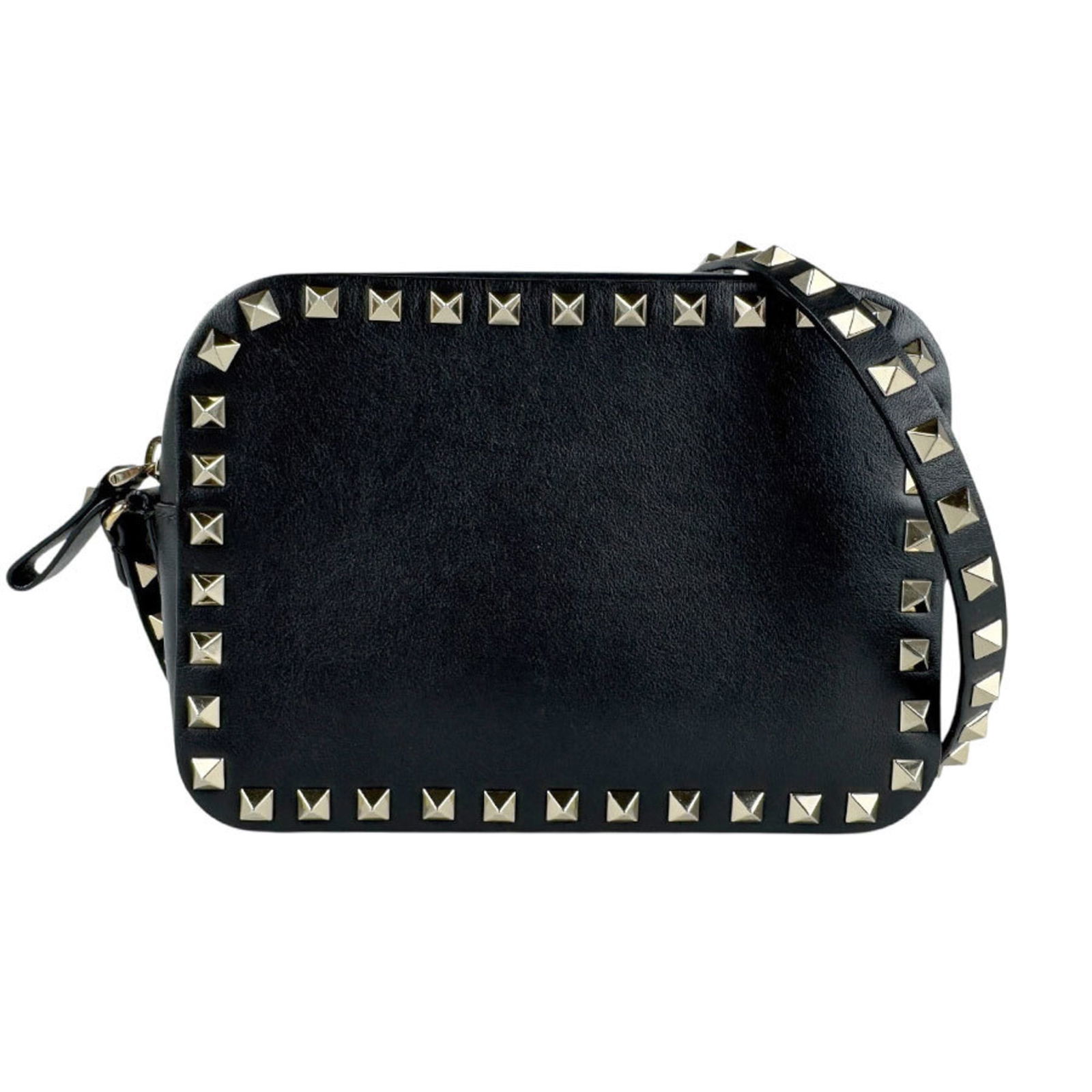 Black Leather Valentino Garavani Rockstud Bag from Italy (1 of 1)