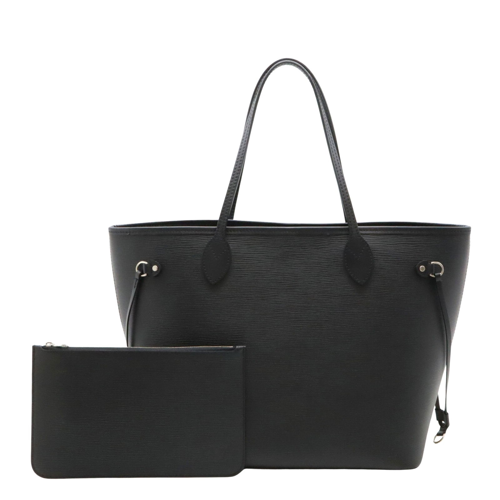 Black Leather Neverfull GM Tote by Louis Vuitton France (1 of 8)