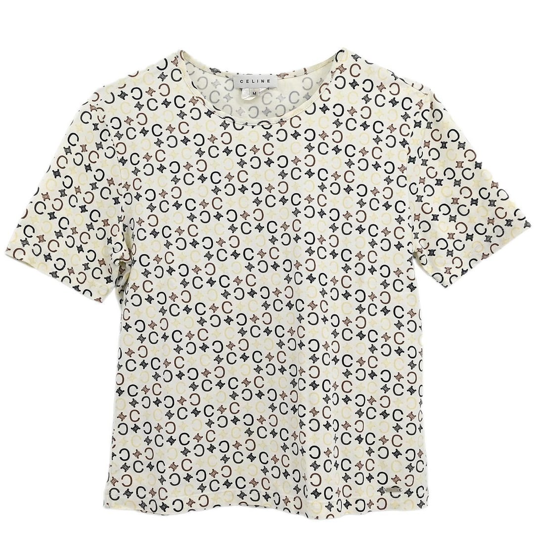 Vintage Celine C Macadam White T-Shirt Size M Casual Style (1 of 10)