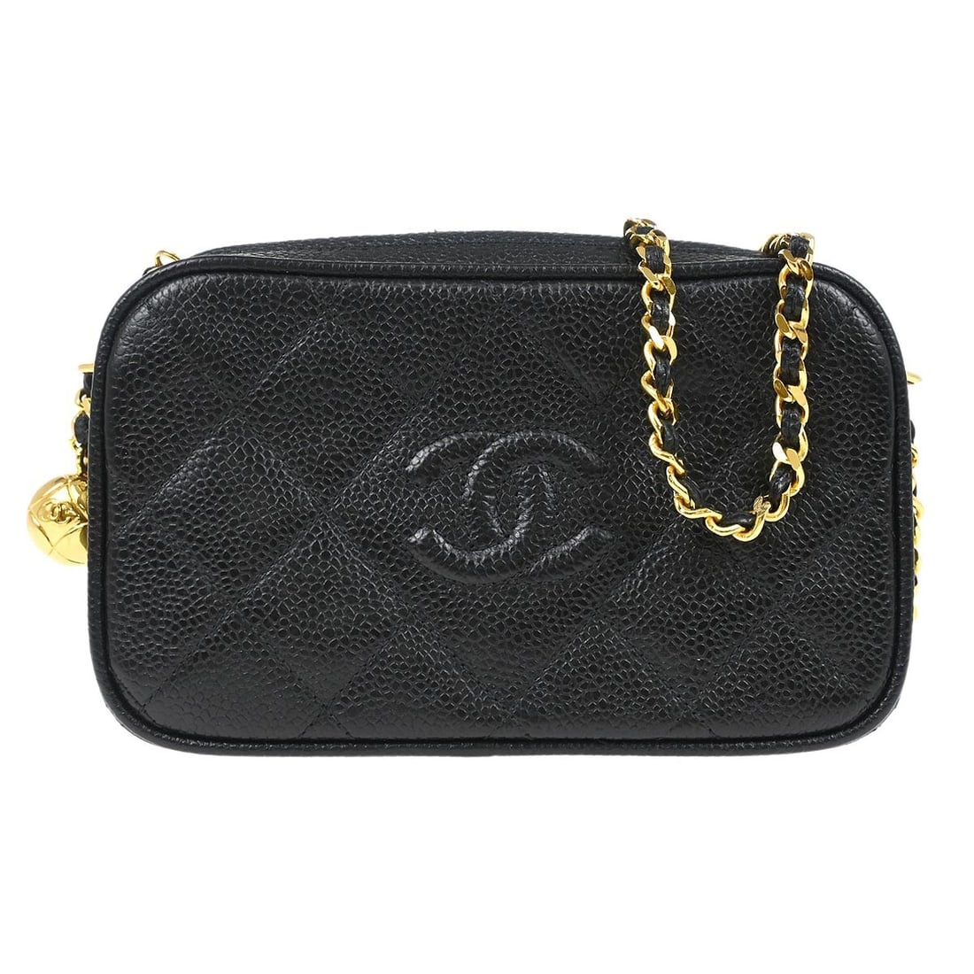 Chanel Black Caviar Skin Mini Camera Bag with Certificate of Authenticity (1 of 10)