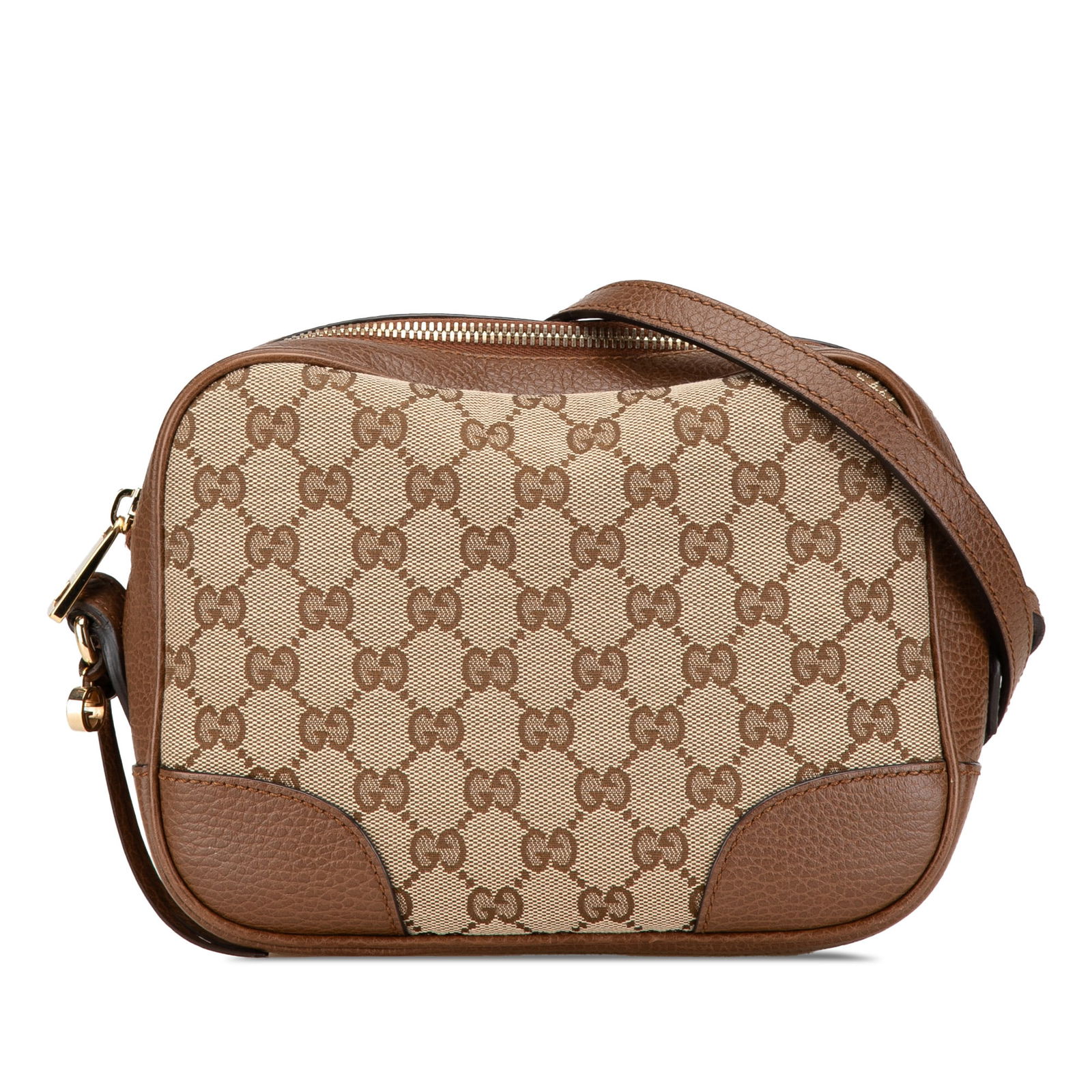 Gucci GG Canvas Bree Crossbody Bag Brown Fabric Italy (1 of 12)