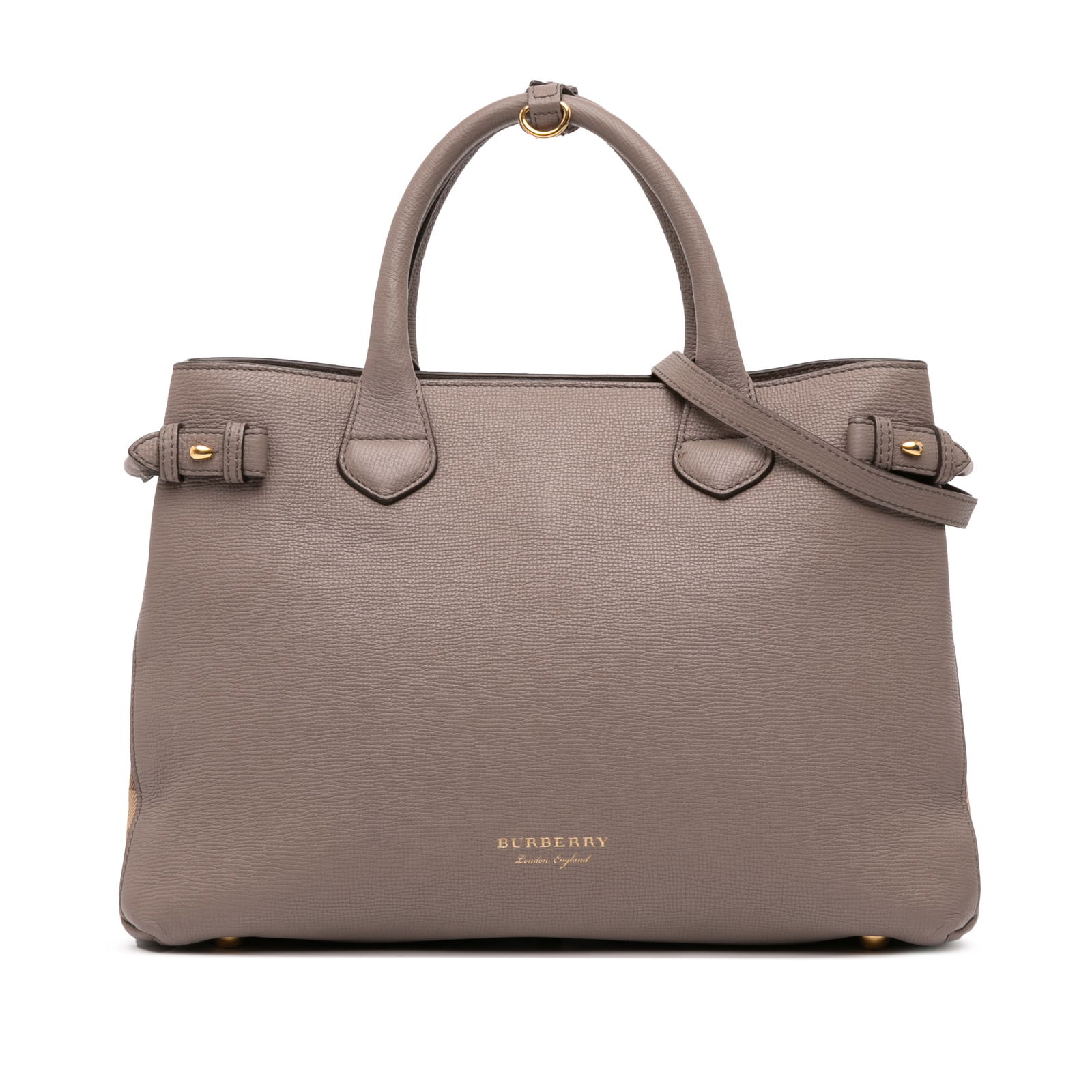 Burberry Medium Banner Satchel Leather House Check Brown (1 of 11)