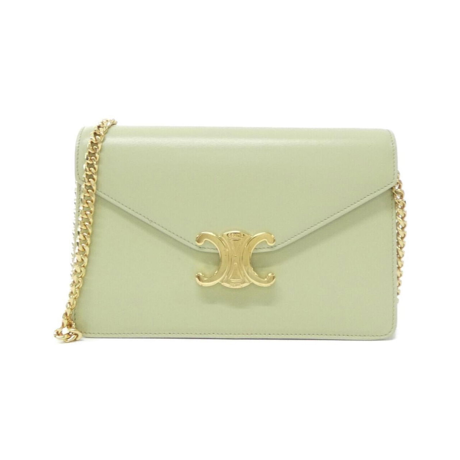 Green Leather Wallet by Celine 12cm x 19cm x 4cm: Green Leather Wallet by Celine 12cm x 19cm x 4cm This Celine item is crafted from green leather and features a compact design. It is designed for women and showcases Italian craftsmanship. The exterio