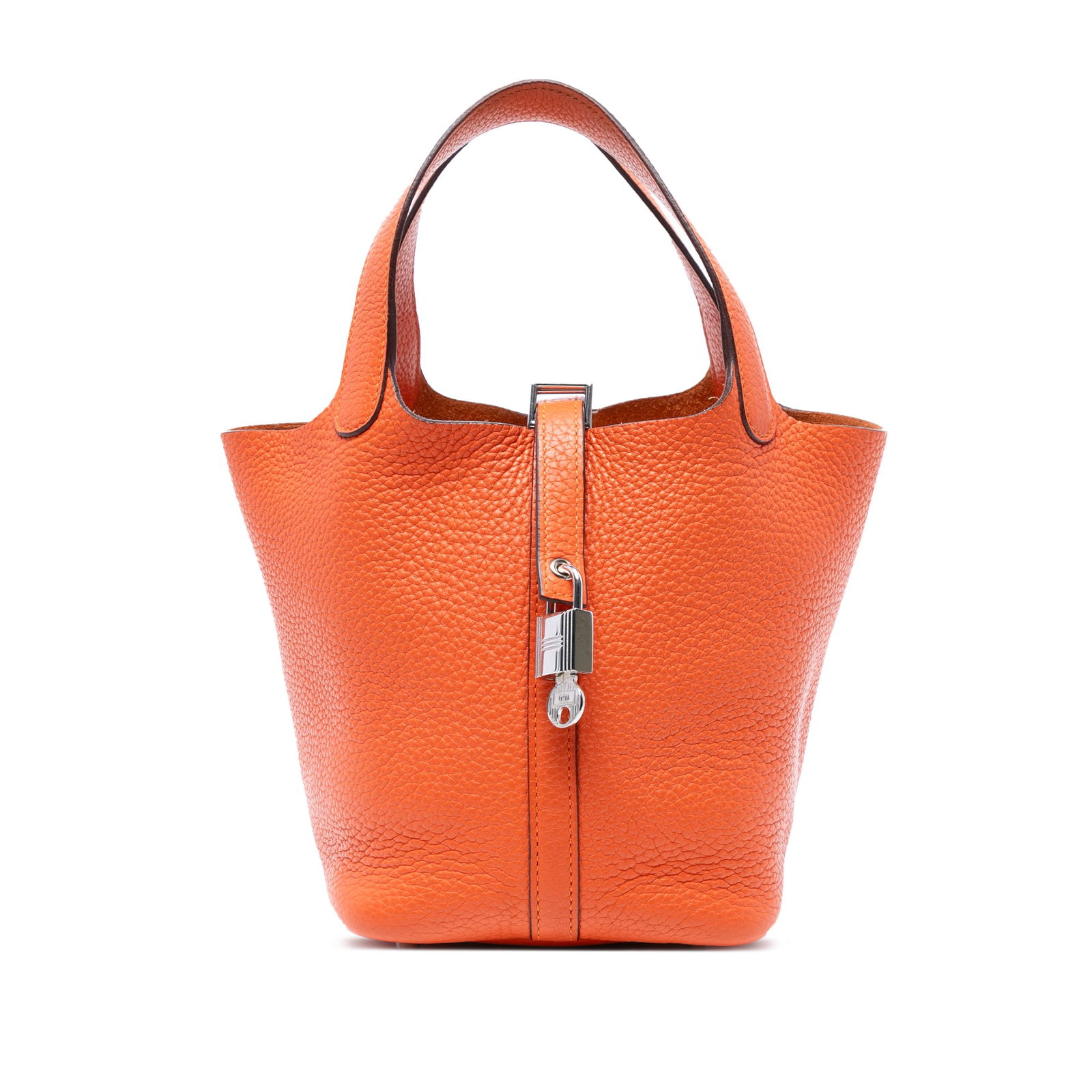 Hermes Clemence Picotin Lock 18 Orange Leather Bag (1 of 7)