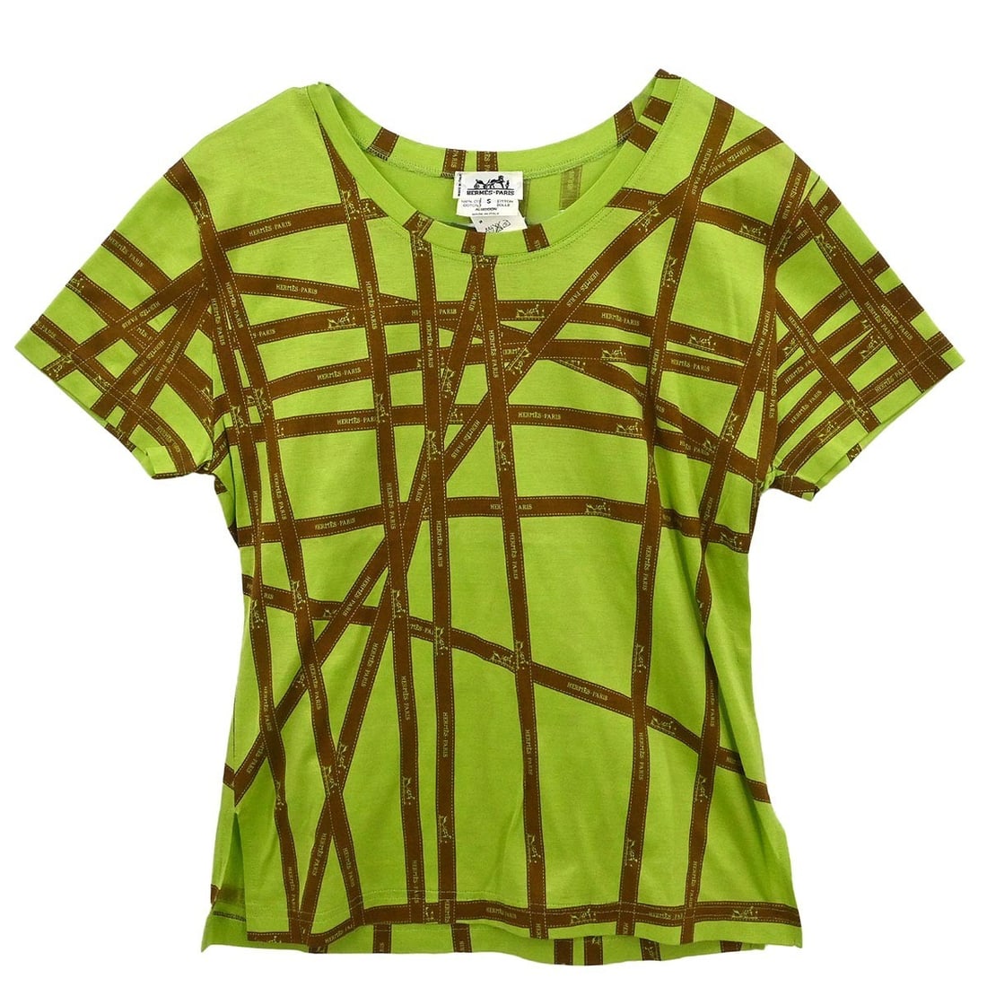 Hermes Green Cotton T-Shirt with Short Sleeves Size S (1 of 10)