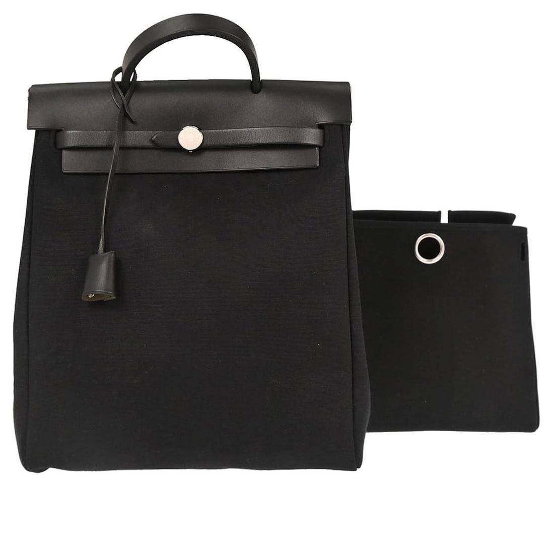 Herbag a Dos 2 in 1 Black Canvas Leather Backpack by Hermes (1 of 10)