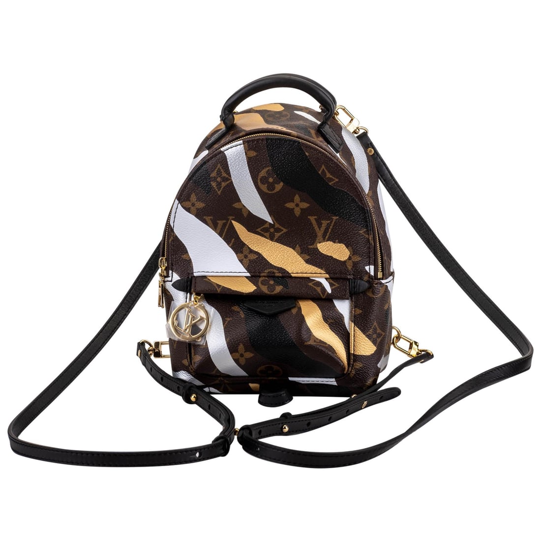 Louis Vuitton Limited Edition Camo Mini Palm Springs Backpack with Box: Louis Vuitton Limited Edition Camo Mini Palm Springs Backpack with Box Introducing the Louis Vuitton Limited Edition Camo Mini Palm Springs Backpack, a stylish and functional accessory perfect for the