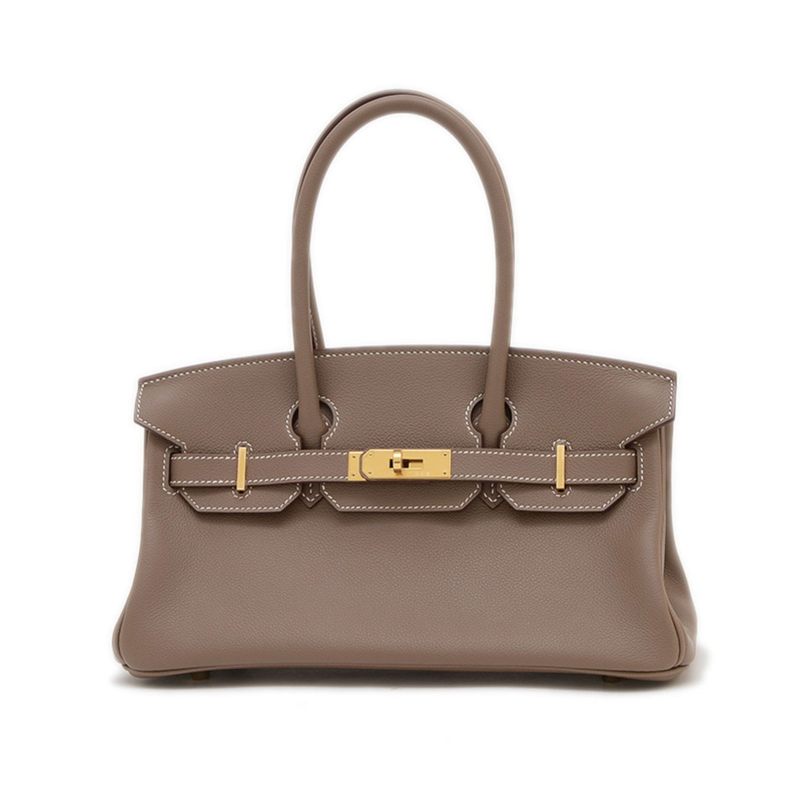 Gray Leather Birkin 30 Handbag by Hermes France (1 of 1)