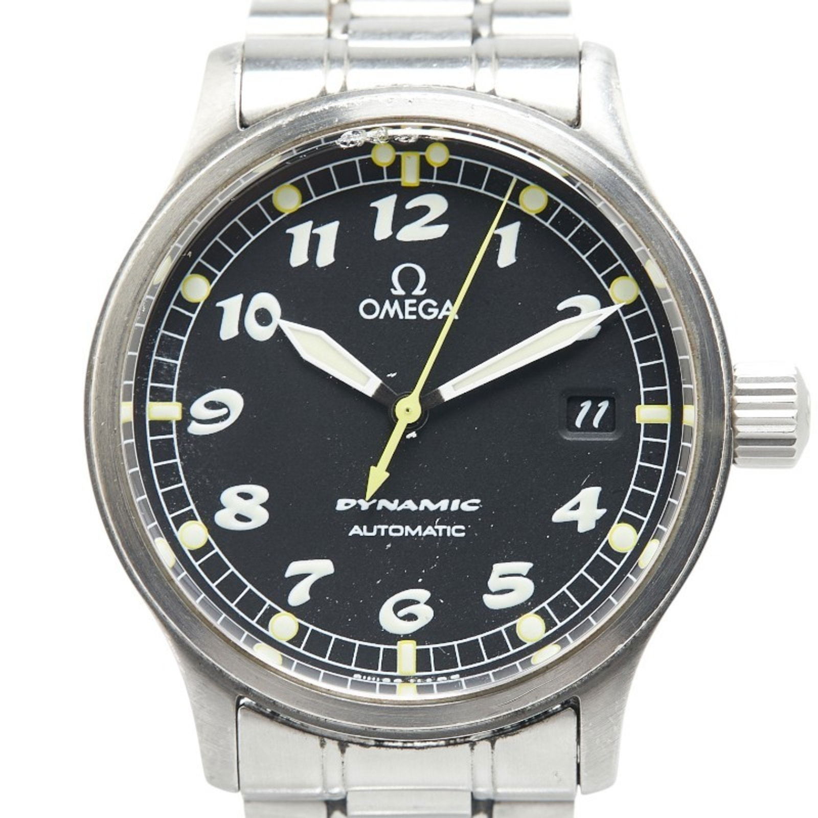 Steel wristwatch by Omega in black 42.3mm Swiss made (1 of 1)