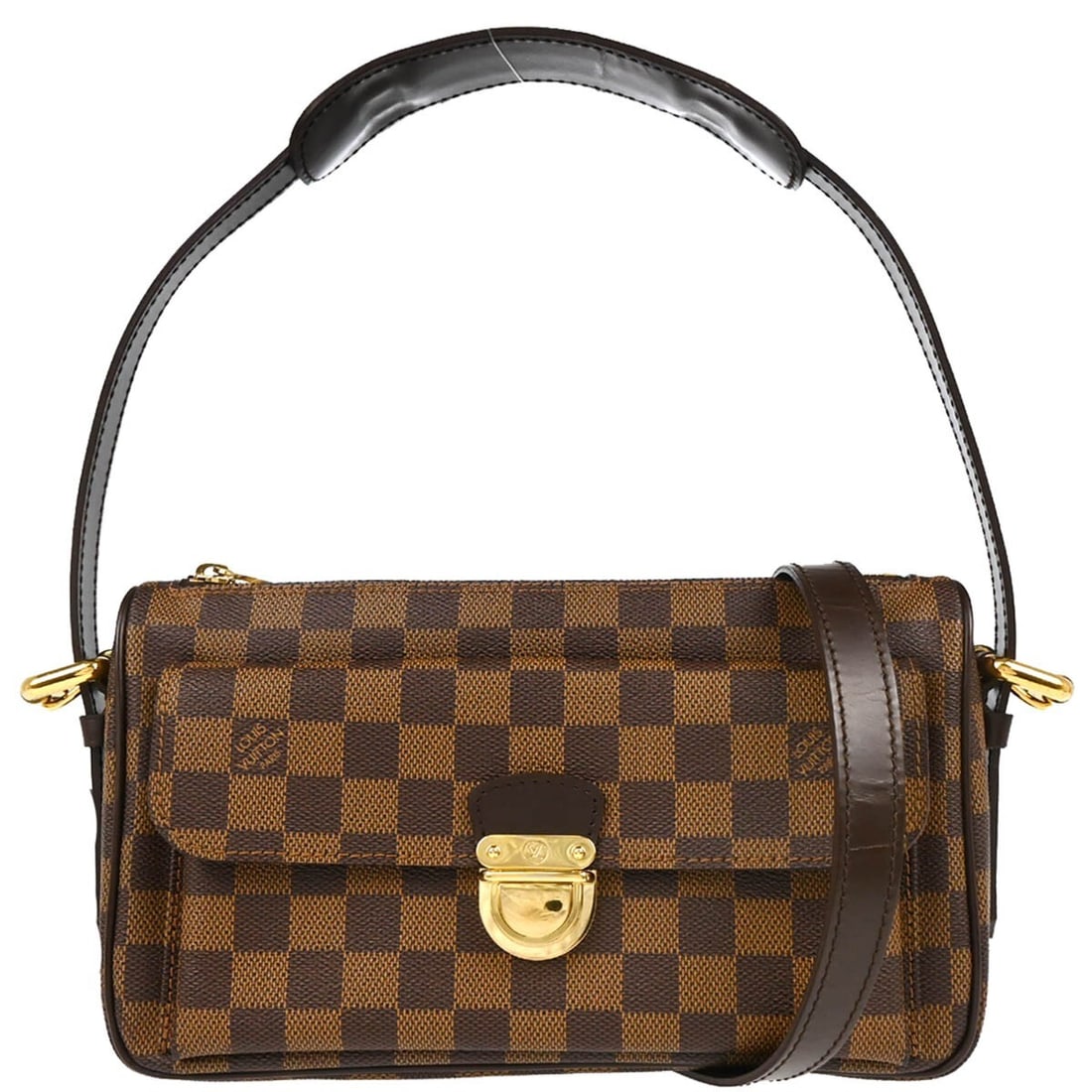 Louis Vuitton Ravello GM Shoulder Bag Damier Canvas Leather Ebene: Louis Vuitton Ravello GM Shoulder Bag Damier Canvas Leather Ebene This Louis Vuitton Damier Ravello GM Shoulder Bag is a stylish accessory perfect for casual occasions. Crafted from durable Damier can