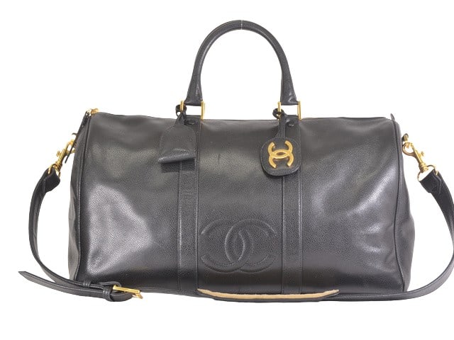 Black Leather Chanel CC Model Handbag 42 x 23 x 18 France (1 of 18)