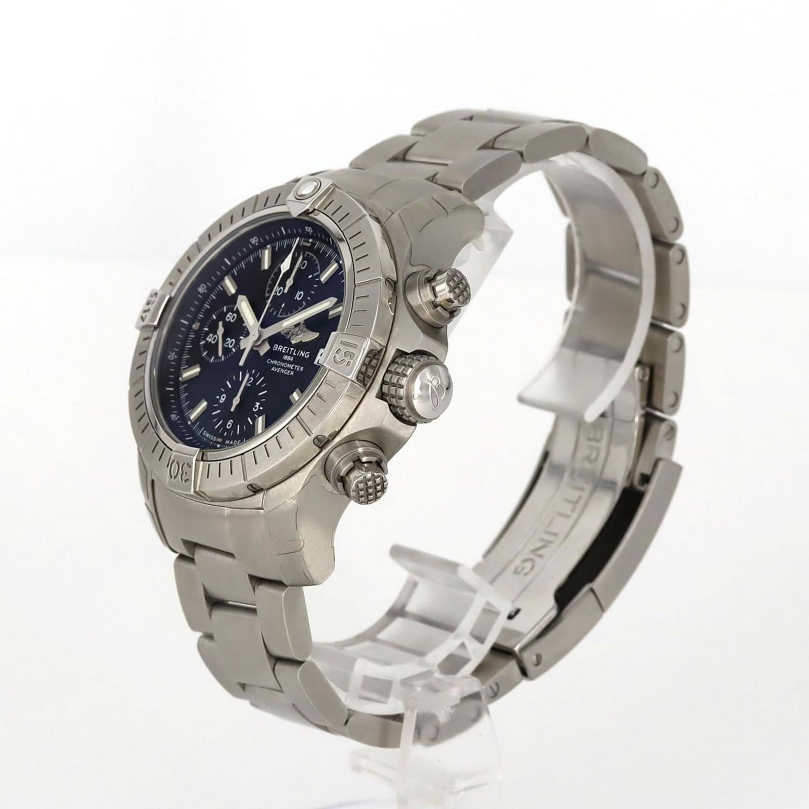 43mm Steel Avenger Automatic Timepiece by Breitling Black Dial Swiss Made (1 of 1)