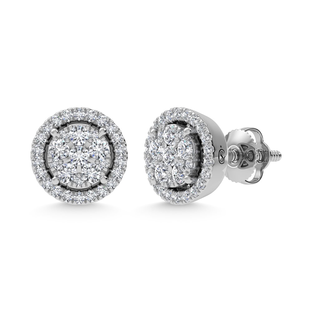14K White Gold Lab Grown Diamond 1/2 Ct.Tw. Fashion Earrings (1 of 2)