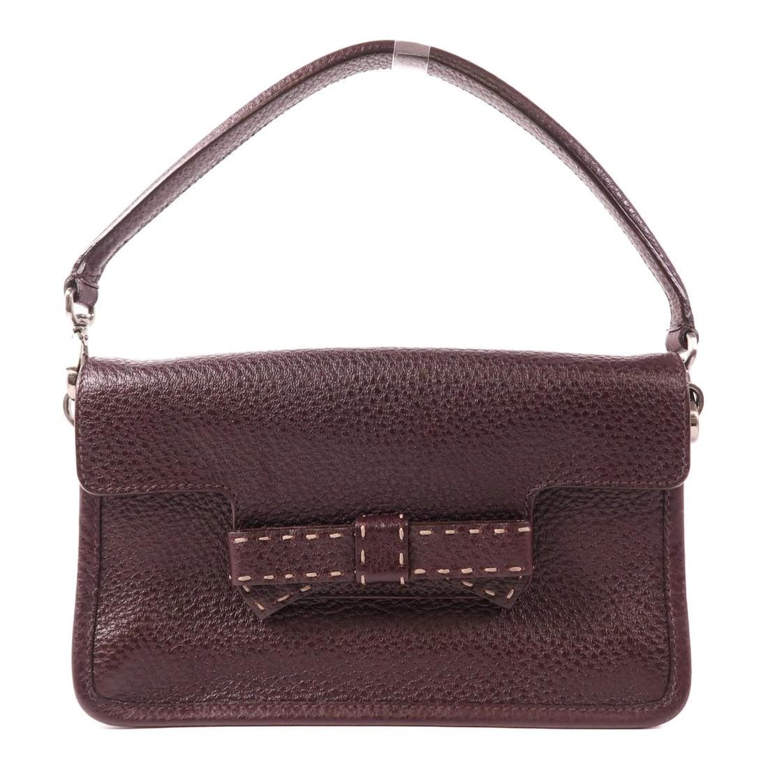 PRADA BR1933 Brown Calfskin Tote Handbag SHW (1 of 13)