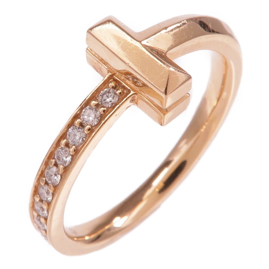 Tiffany T1 Diamond Ring in 18K Rose Gold Size 5 (1 of 7)