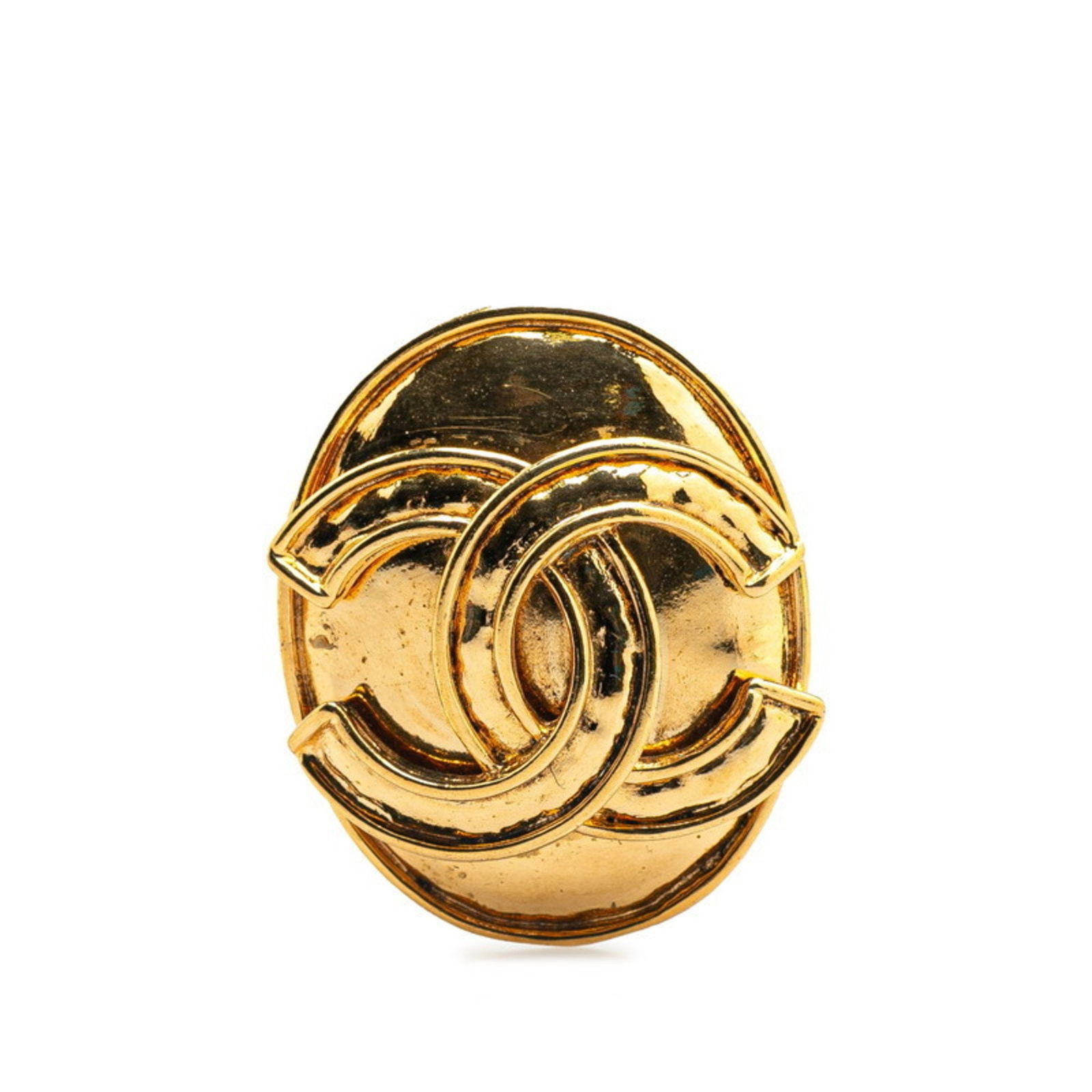 Gold Plated Brooch Chanel Coco Mark Design French Fashion Accessory (1 of 1)