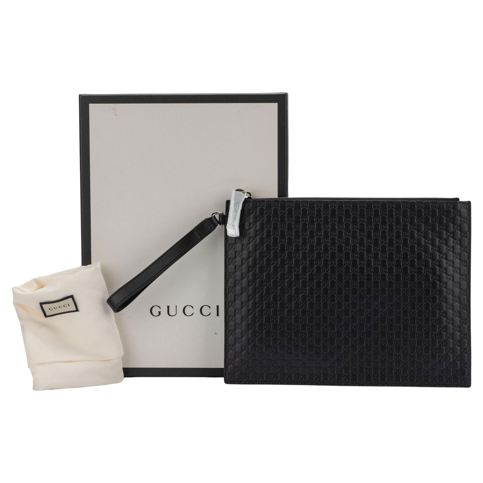 Gucci GG Logo Leather Clutch with Dustcover and Box (1 of 5)
