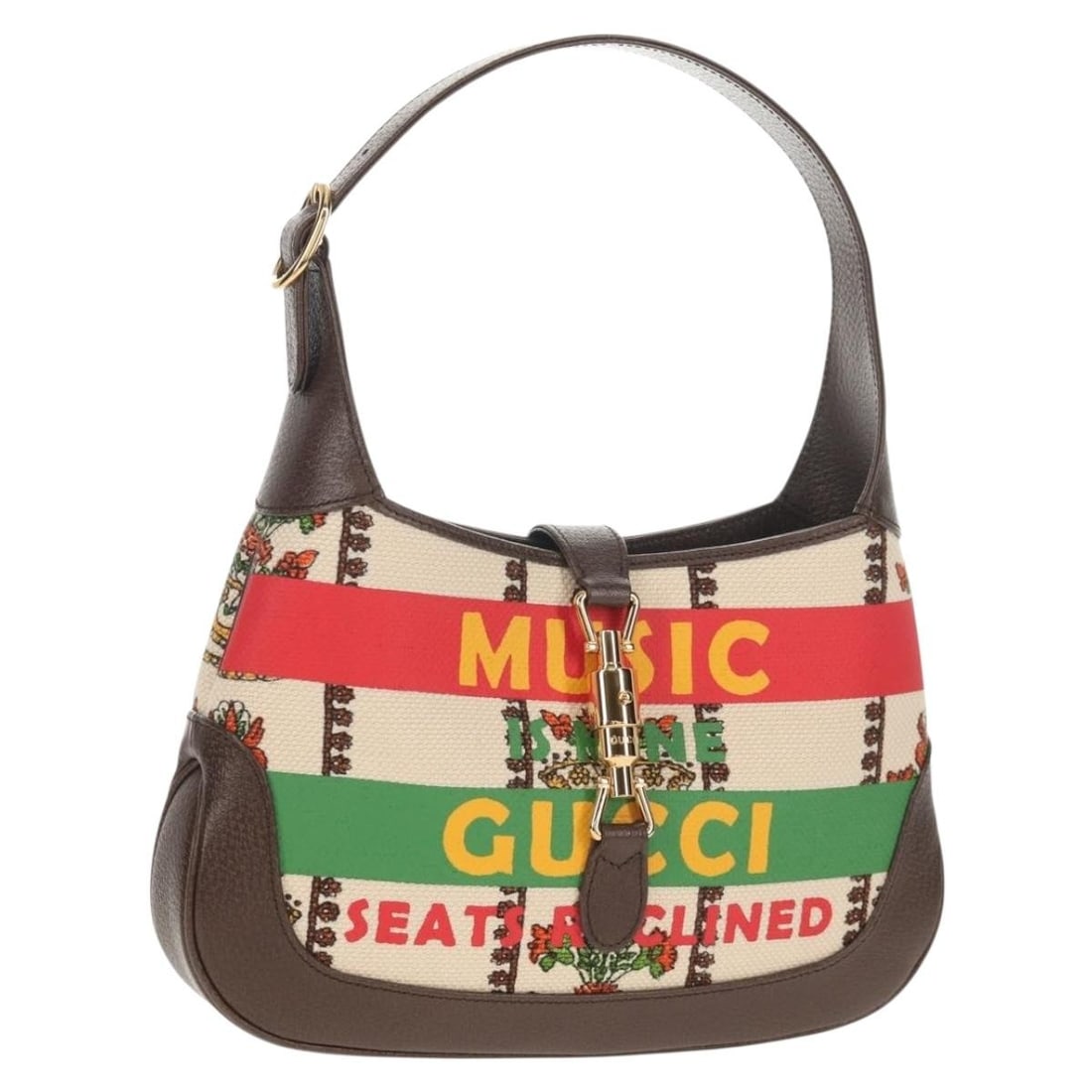 GUCCI New Jackie Canvas Shoulder Bag Brown Gold 636706 Authentic: GUCCI New Jackie Canvas Shoulder Bag Brown Gold 636706 Authentic Introducing the GUCCI New Jackie Shoulder Bag, a stunning blend of style and functionality. Crafted in Italy, this shoulder bag is made