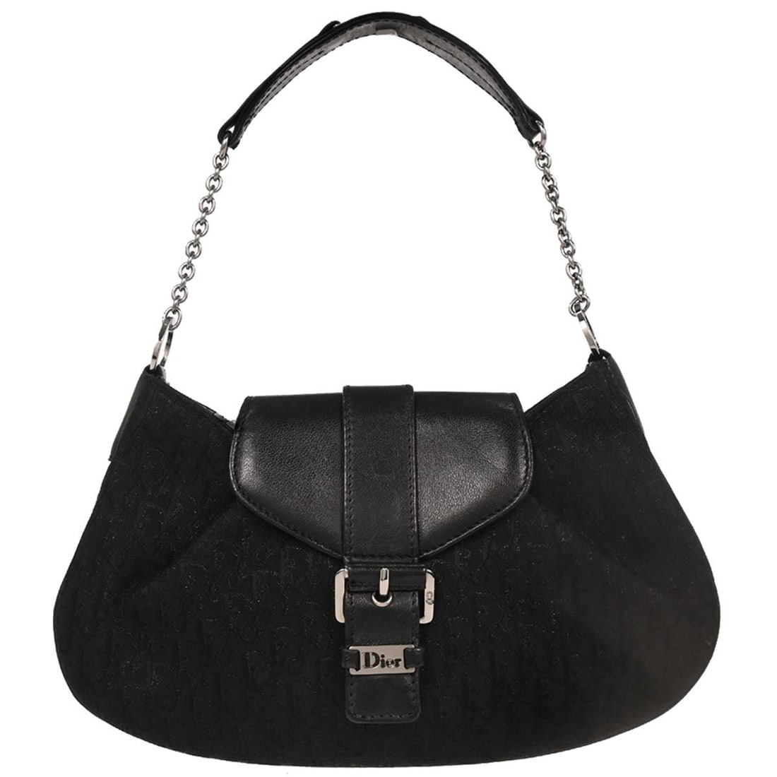 Christian Dior Black Trotter Mini Top Handle Handbag 53BM-0043: Christian Dior Black Trotter Mini Top Handle Handbag 53BM-0043 This Christian Dior Black Trotter Handbag is a stylish and practical accessory, perfect for any occasion. The mini-sized bag features a