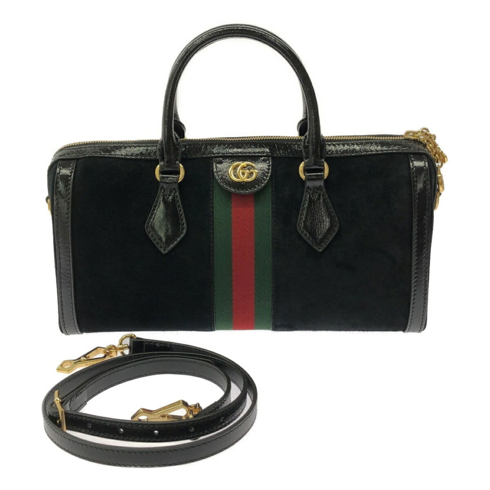 Gucci Ophidia Black Suede Shoulder Bag 17cm x 32cm x 12cm (1 of 6)