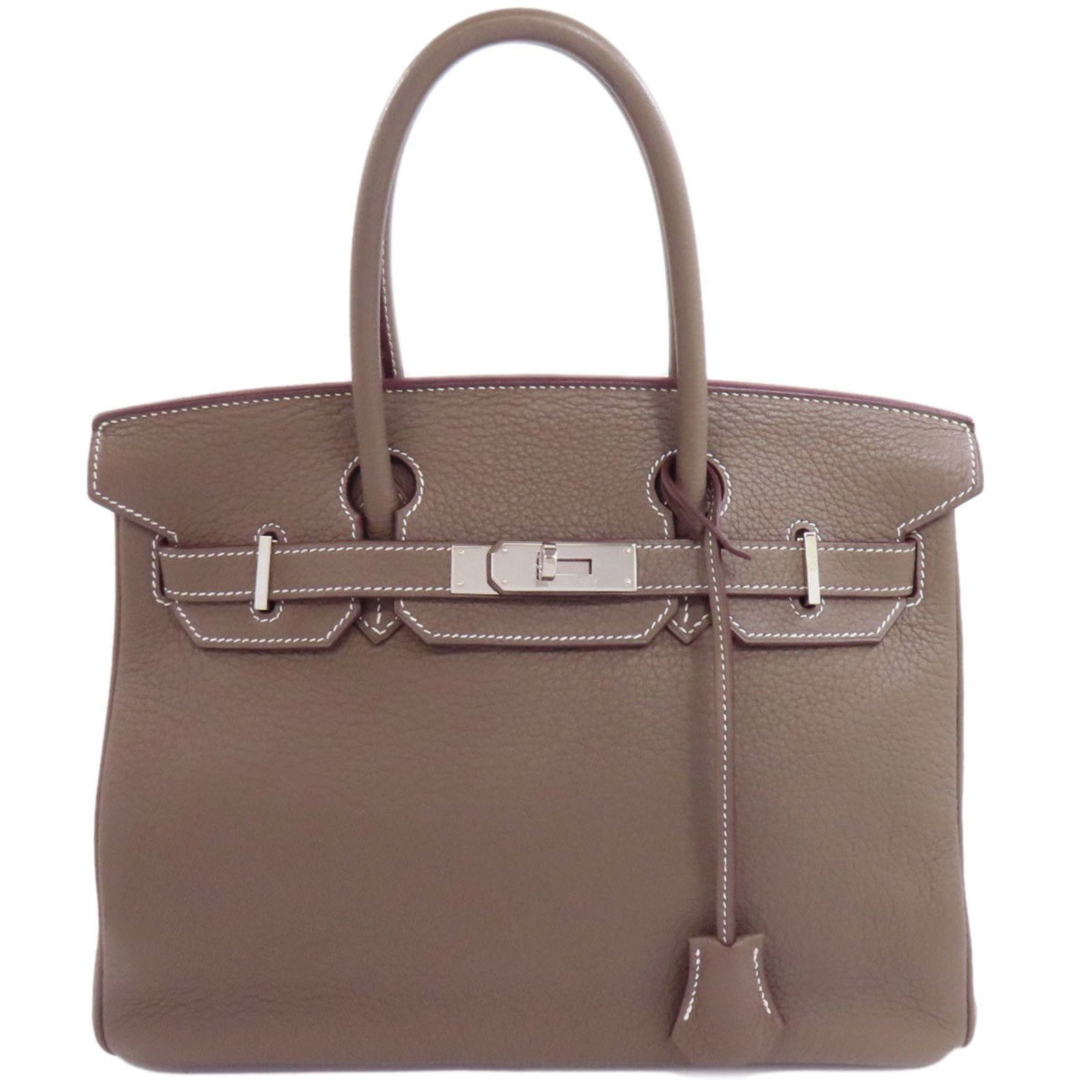 Grey Leather Birkin 30 Handbag by Hermes 23cm x 30cm x 16cm (1 of 1)
