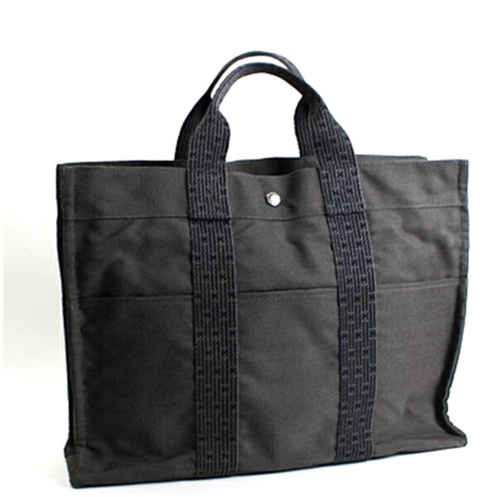 Grey Canvas Herline Tote Bag by Hermes 32cm (1 of 12)