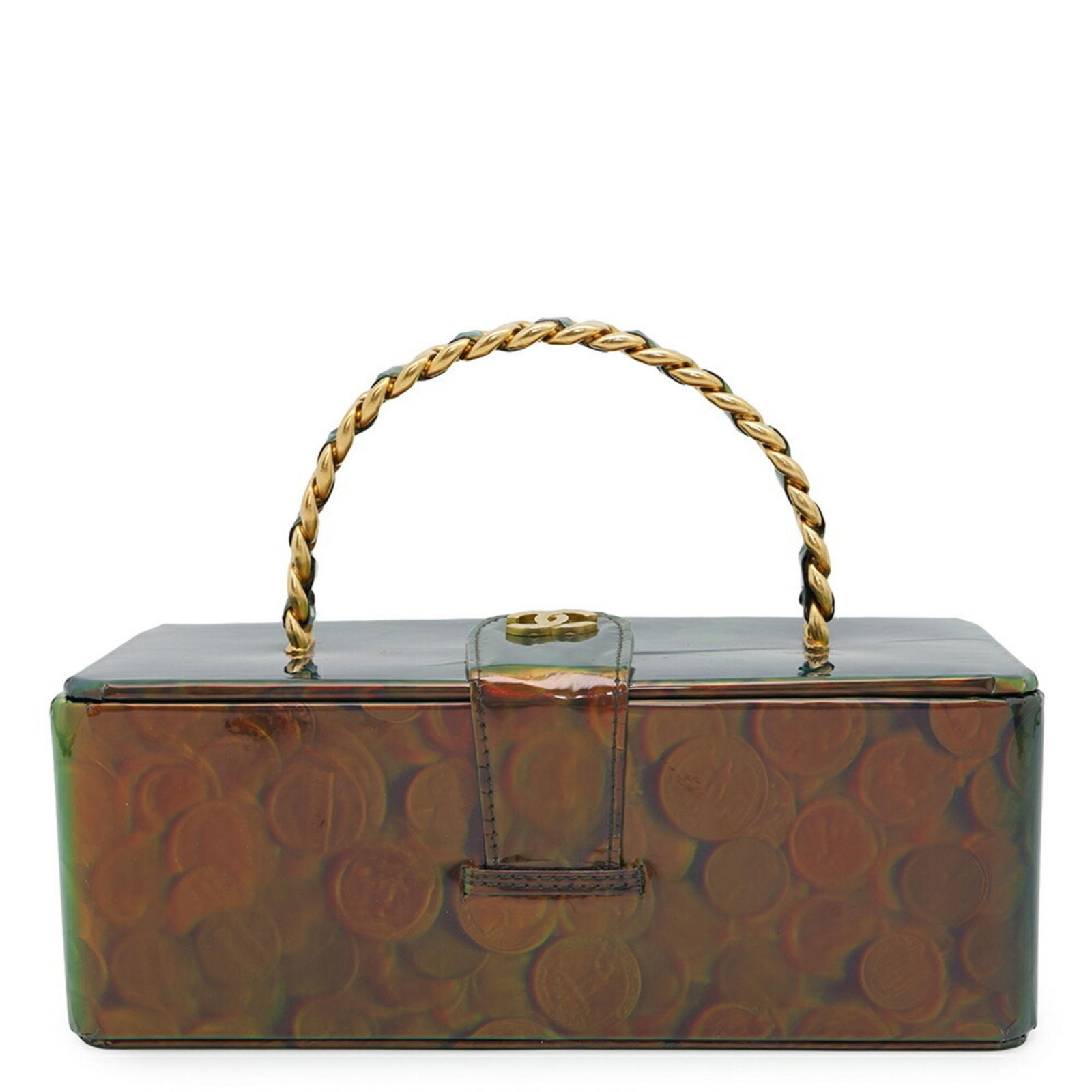 Chanel Multicolour Patent Leather Vanity Case Bag France: Chanel Multicolour Patent Leather Vanity Case Bag France This Chanel Vanity bag features a multicolour patent leather exterior. Designed for women, it offers a structured silhouette and is crafted in