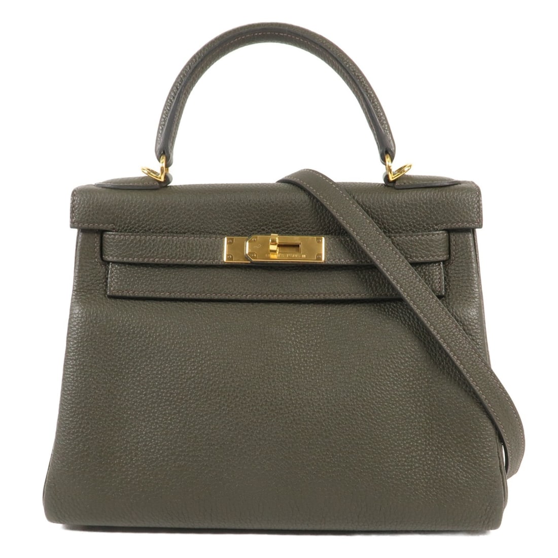 HERMES Kelly 28 2 Way Shoulder Bag Togo Leather Vert de Gris GHW: HERMES Kelly 28 2 Way Shoulder Bag Togo Leather Vert de Gris GHW Discover the elegance of the Hermes Kelly 28 2 Way Shoulder Bag, crafted from luxurious Togo leather in a stunning Vert de Gris shade.