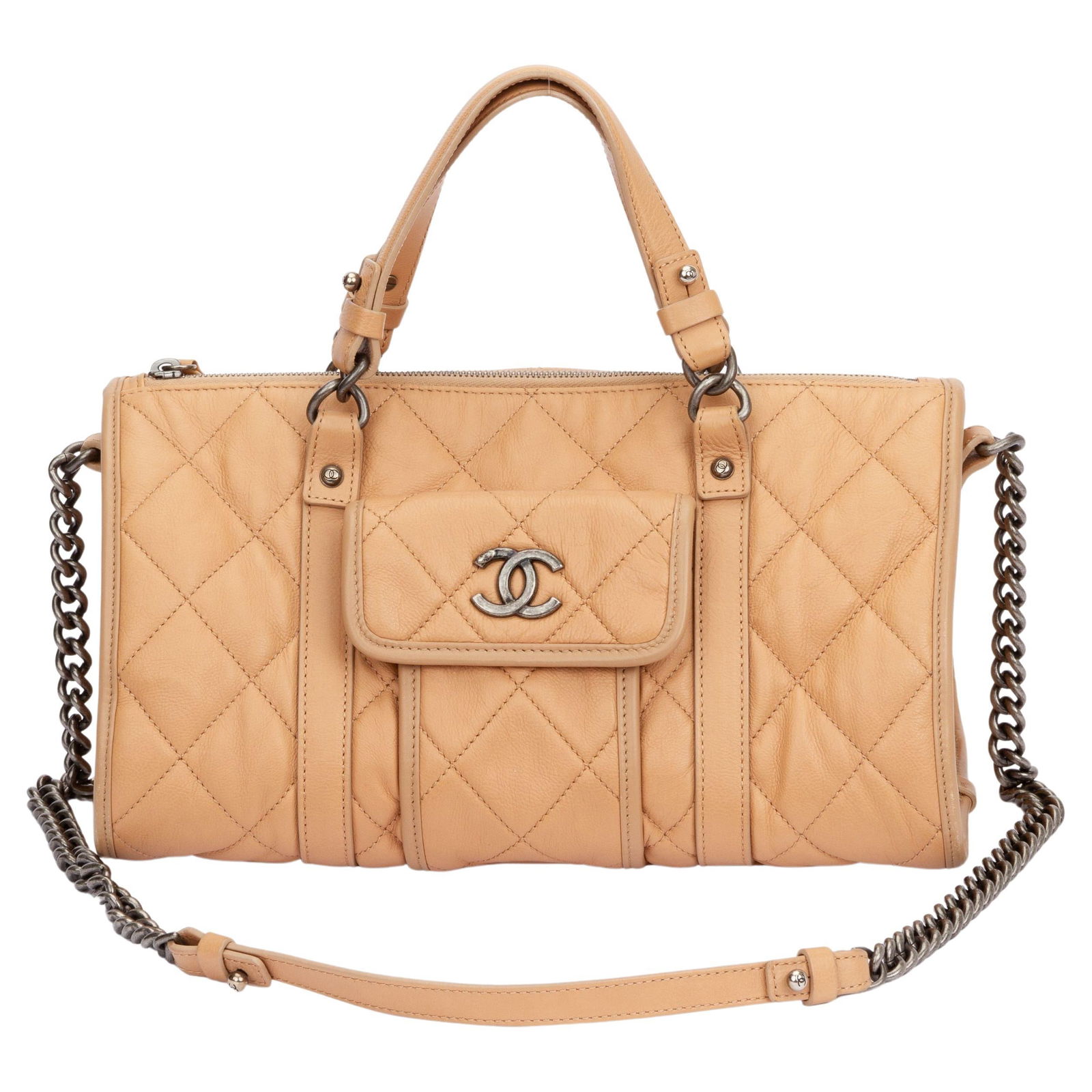 Chanel Casual Riviera Bowling Bag Italian Quilted Leather Red Interior: Chanel Casual Riviera Bowling Bag Italian Quilted Leather Red Interior The Chanel Casual Riviera Bowling Bag is a stylish and functional accessory designed for everyday use. Crafted from high-quality