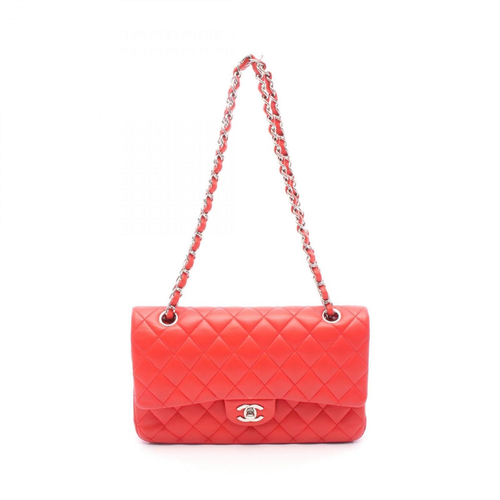 Red Leather Chanel Timeless Shoulder Bag 16cm x 25cm x 6.5cm (1 of 1)