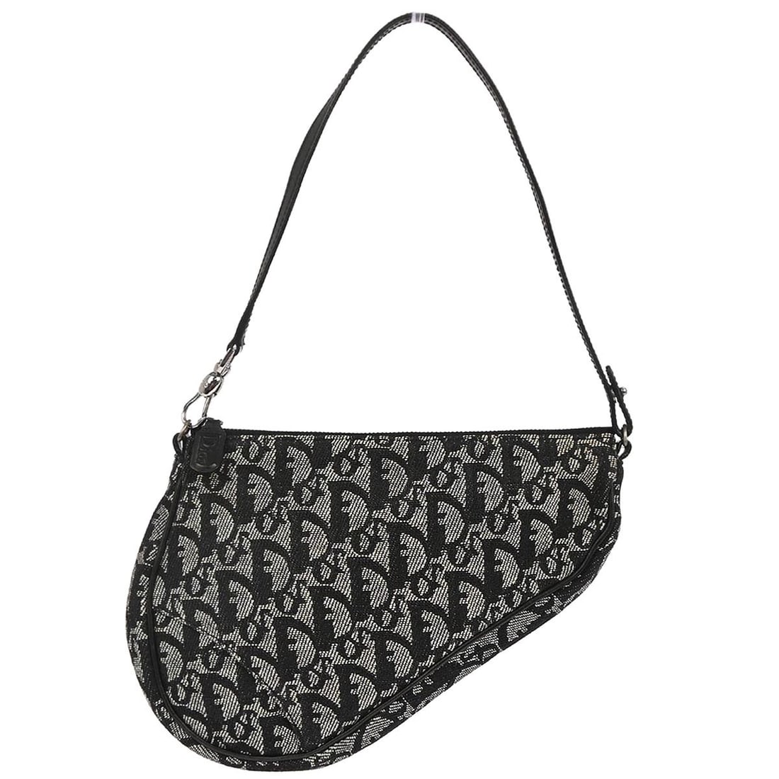 Dior Saddle Small Black Canvas Leather Handbag MC0023: Dior Saddle Small Black Canvas Leather Handbag MC0023 This Dior Saddle Bag features the iconic black Trotter canvas with leather accents. Designed in a small size, it offers a classic silhouette with