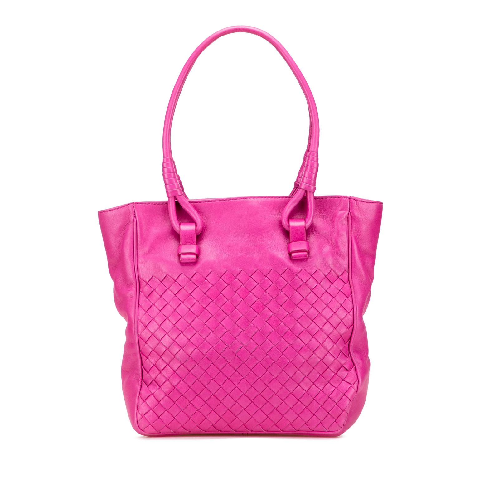 Bottega Veneta Pink Nappa Intrecciato Tote Bag (1 of 11)