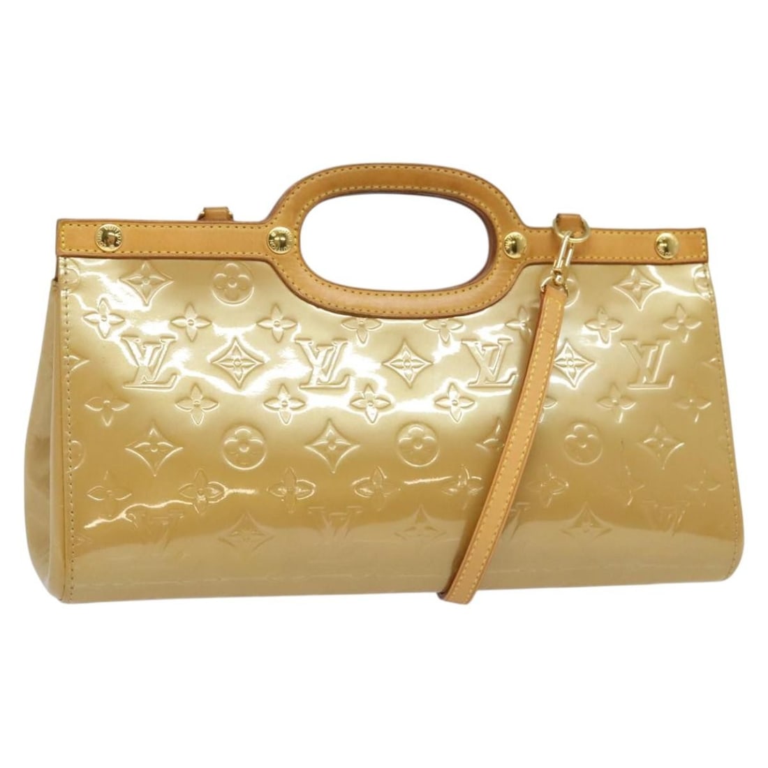 LOUIS VUITTON Monogram Vernis Roxbury Drive Bag M91372 Noisette Patent Leather: LOUIS VUITTON Monogram Vernis Roxbury Drive Bag M91372 Noisette Patent Leather This exquisite Louis Vuitton Monogram Vernis Roxbury Drive Bag is a stylish and functional accessory. Crafted from luxuri