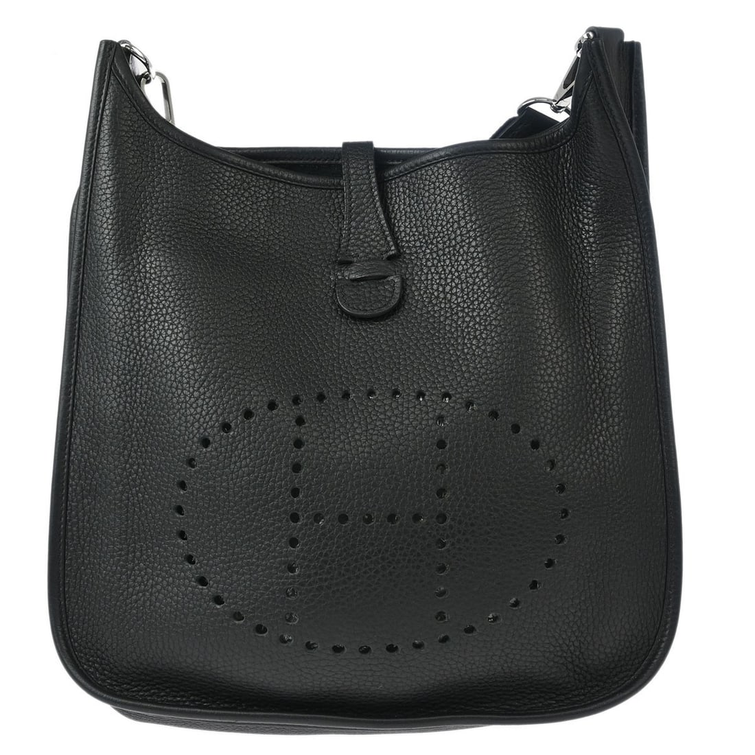 Hermes Black Taurillon Clemence Evelyne 3 Shoulder Bag with Detachable Strap (1 of 10)