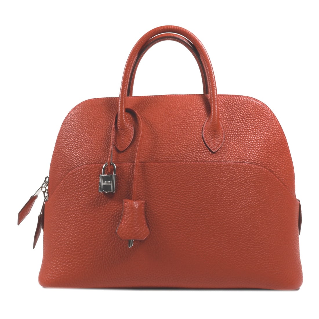 HERMES Bolide 1923 30 Handbag Togo Leather Red PHW (1 of 14)