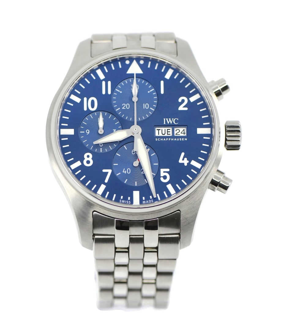 IWC Pilot Chronograph IW378004 Automatic Blue Dial Steel Watch with Box and Papers (1 of 6)