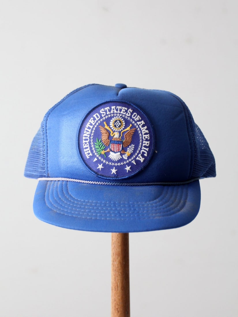Vintage USA Trucker Hat with Eagle Patch Adjustable Snapback (1 of 9)