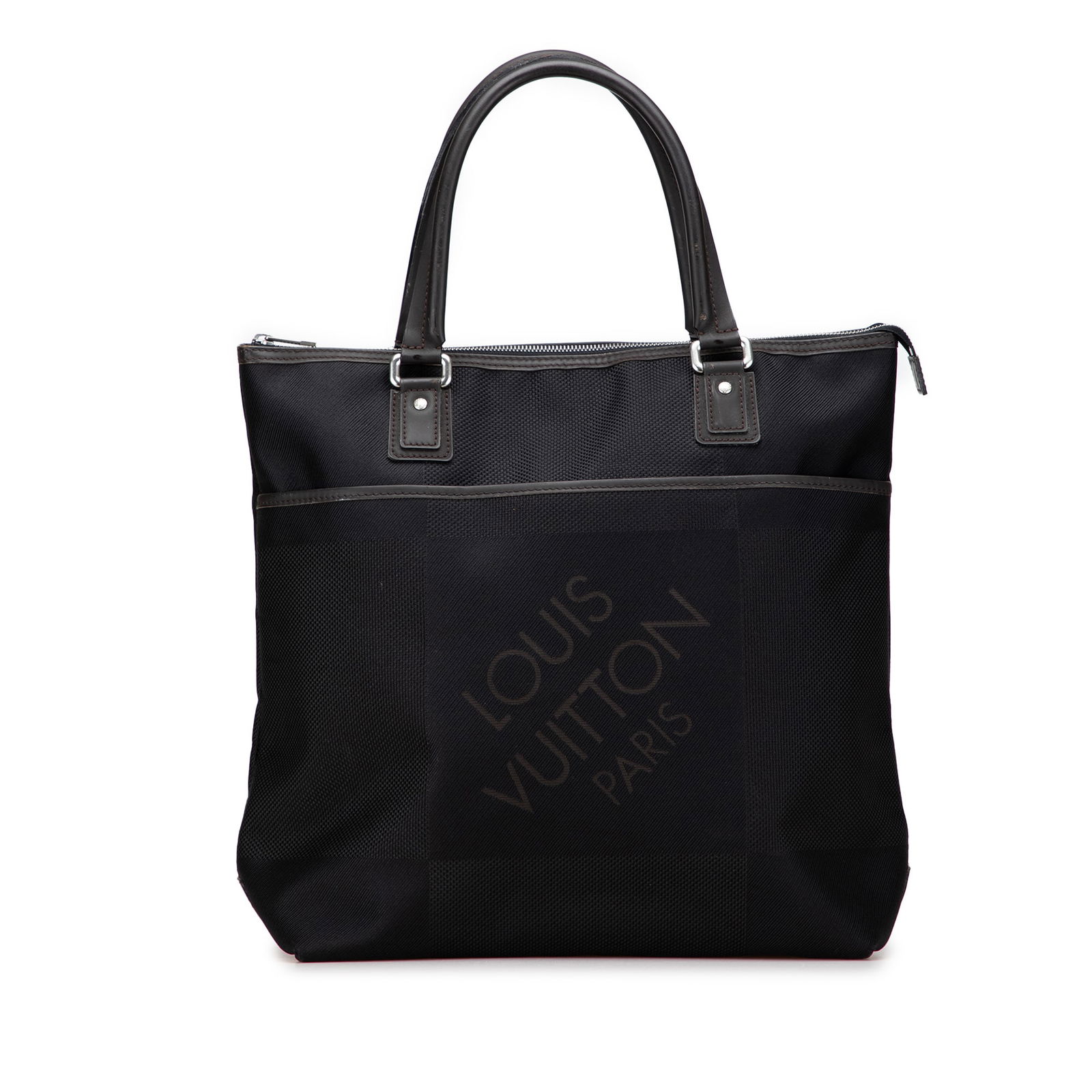 Louis Vuitton Damier Geant Cougar Tote Bag Black Canvas Leather (1 of 11)