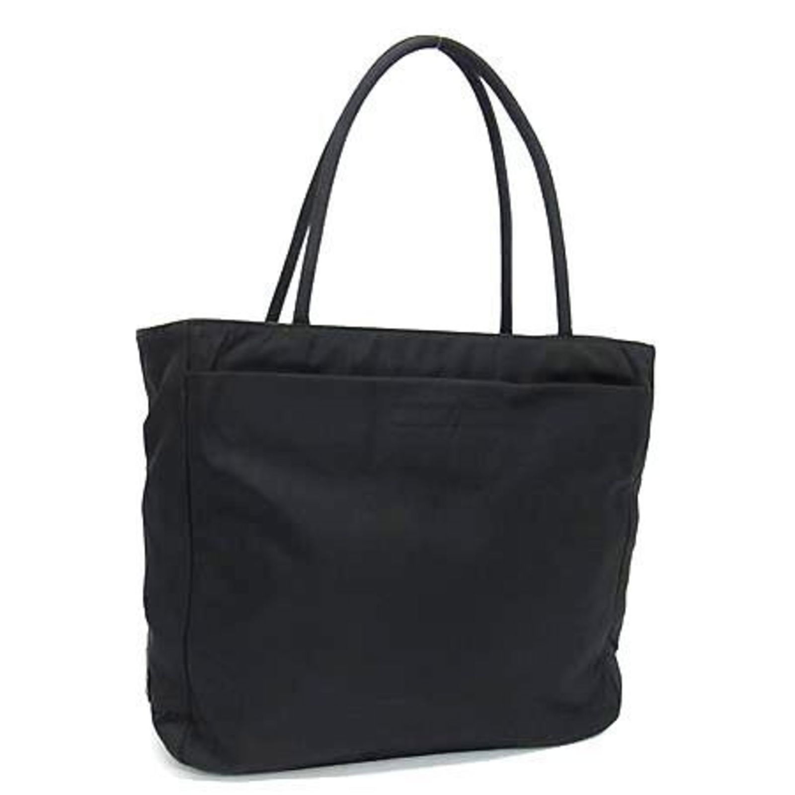 Black Prada Re-Nylon Shoulder Bag 23cm x 25cm x 9cm Italy: Black Prada Re-Nylon Shoulder Bag 23cm x 25cm x 9cm Italy This Prada Re-Nylon bag for women features a sleek black nylon exterior and is crafted in Italy. The bag shows minor signs of use, including s