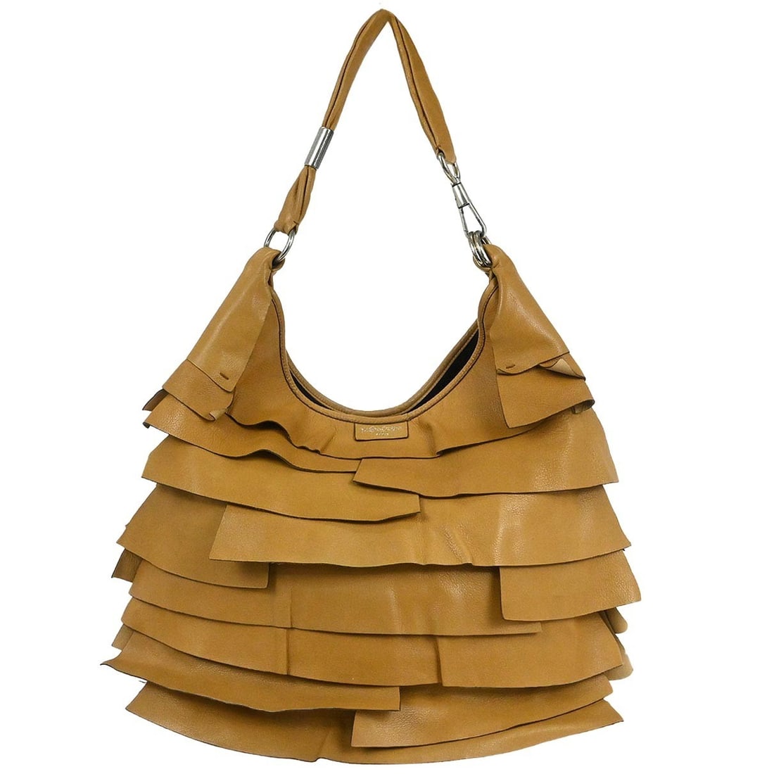 Saint Laurent Saint Tropez Medium Brown Leather Logo Accent Handbag (1 of 10)