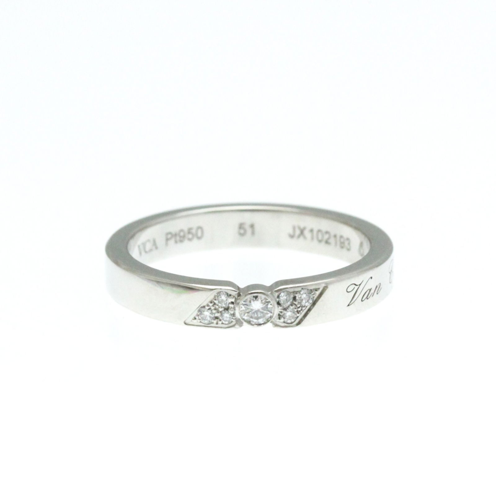 Platinum Women's Ring Size 5.75 from France: Platinum Women's Ring Size 5.75 from France This Van Cleef & Arpels piece is crafted from platinum and features a silver tone. Designed for women, it is sized at 5 3/4 and originates from France. The