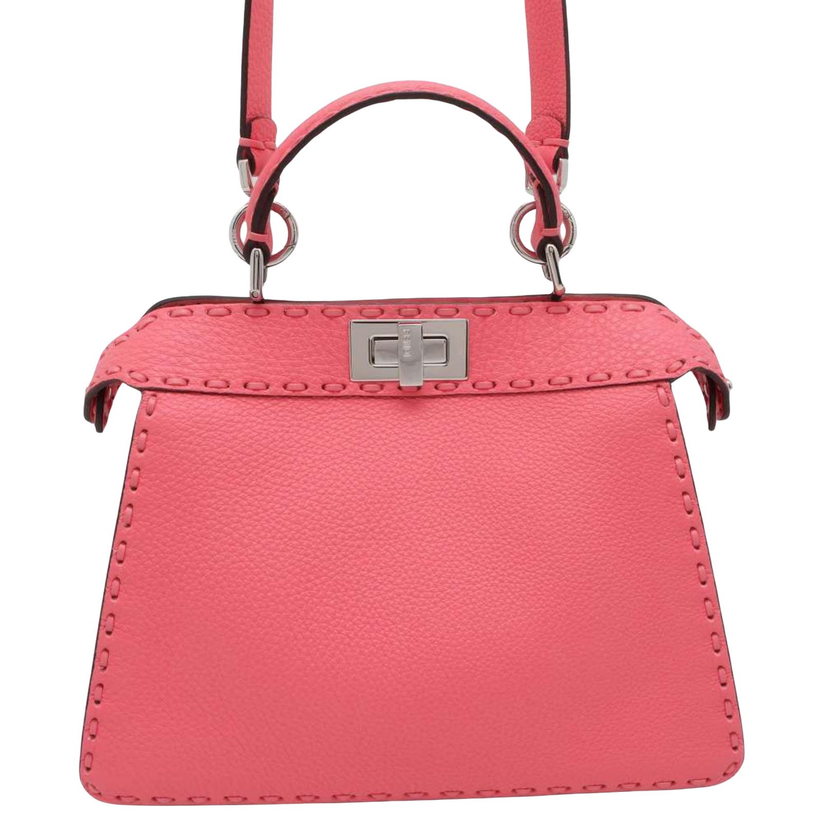 Pink Leather Fendi Peekaboo Bag 20.5cm x 27.5cm x 10.5cm (1 of 14)