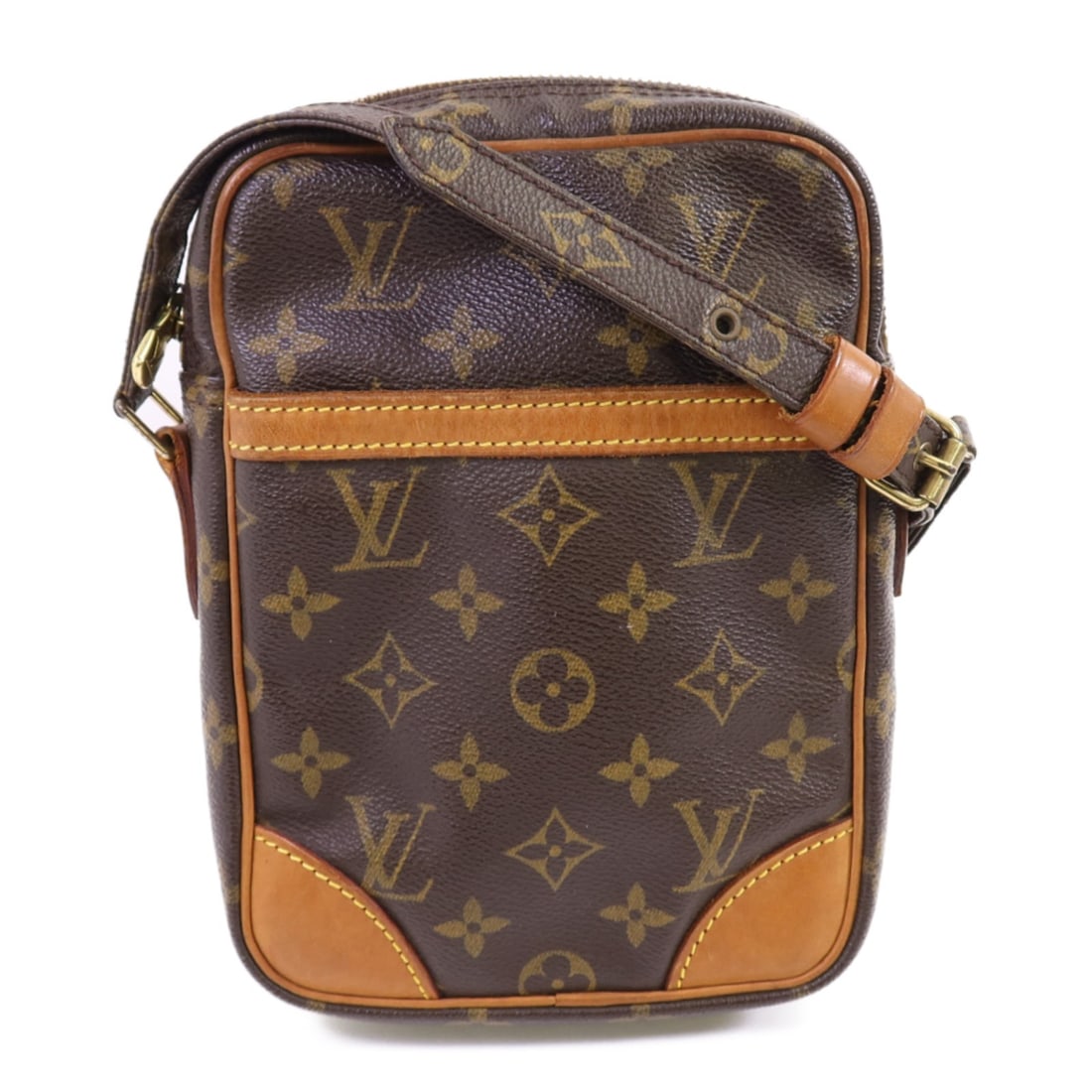 Louis Vuitton Danube Monogram Brown Shoulder Crossbody Bag M45266 with Gold Hardware (1 of 17)