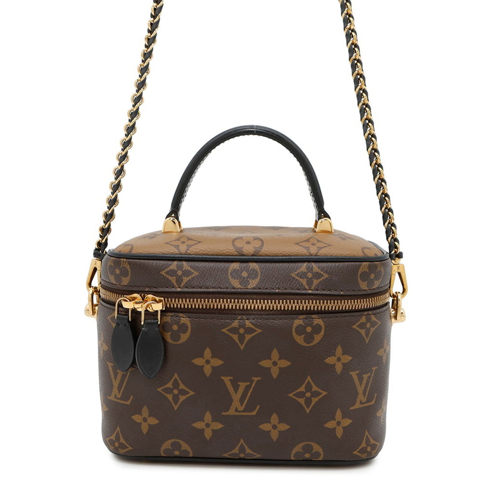 Louis Vuitton Vanity Brown Canvas Bag 12.5cm x 19cm x 10cm: Louis Vuitton Vanity Brown Canvas Bag 12.5cm x 19cm x 10cm This Louis Vuitton Vanity bag features a brown canvas exterior and is designed for women. It is crafted in Italy and displays the classic Lou