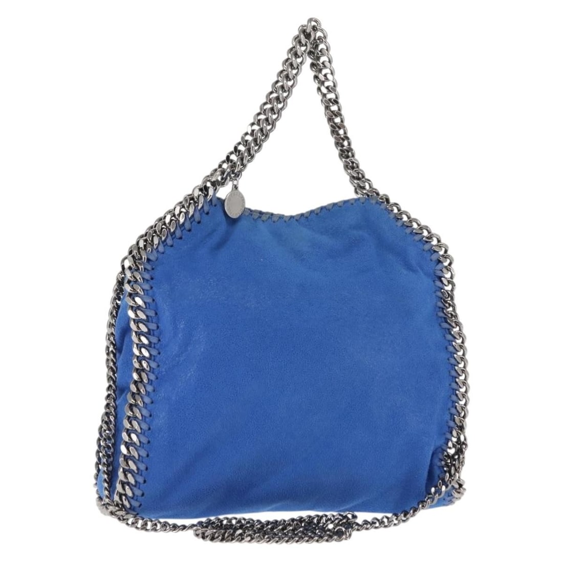 Stella MacCartney Falabella Blue Suede Shoulder Bag Auth 371223: Stella MacCartney Falabella Blue Suede Shoulder Bag Auth 371223 This Stella McCartney Falabella Chain Shoulder Bag is a stylish accessory crafted from soft blue suede, featuring silver accents that en