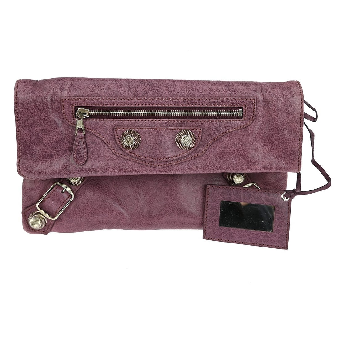 Balenciaga Giant Envelope Purple Leather Clutch with Logo Accents: Balenciaga Giant Envelope Purple Leather Clutch with Logo Accents This Balenciaga Giant Envelope clutch features a purple leather exterior with logo accents, offering a stylish option for casual occas