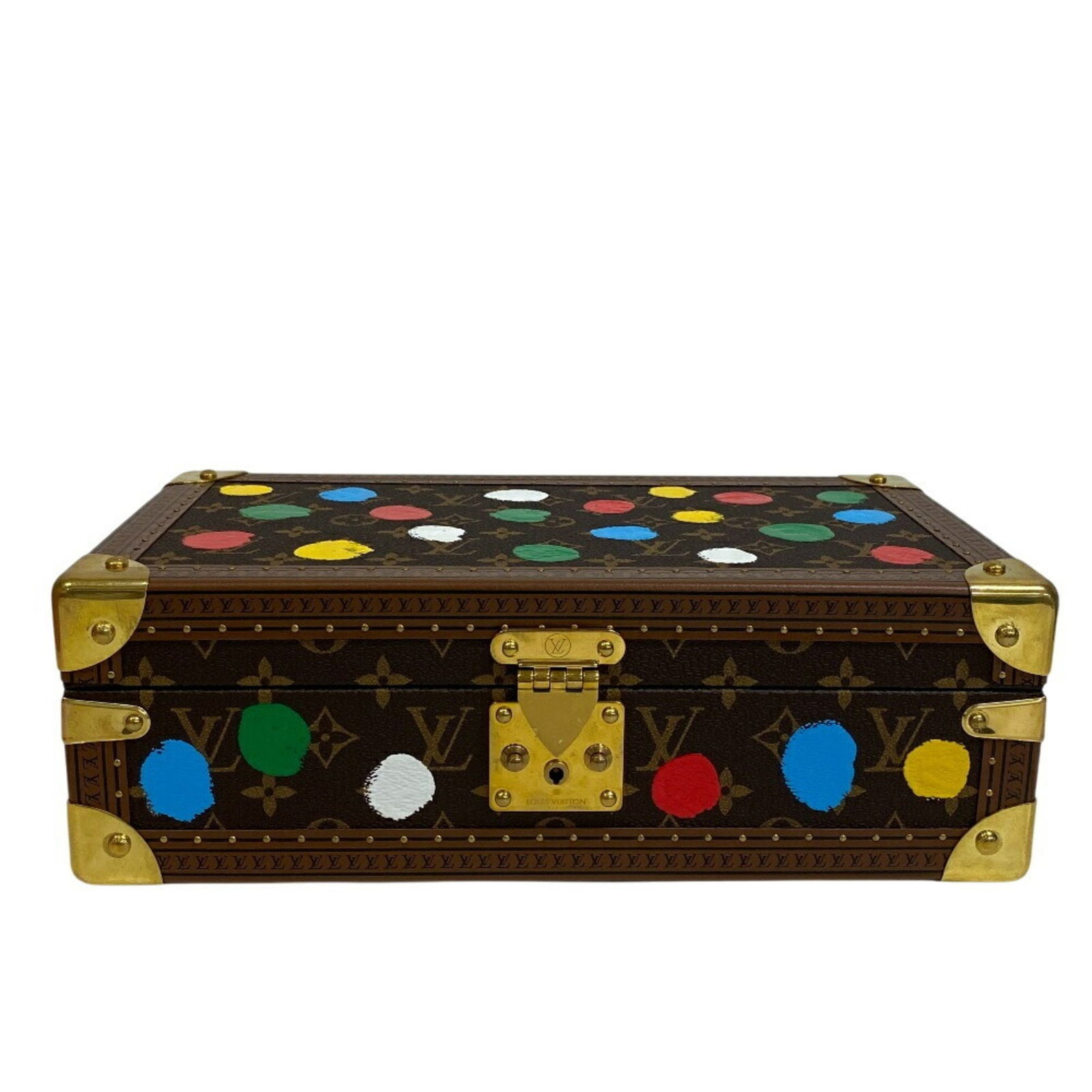 Canvas watch case for eight timepieces by Louis Vuitton: Canvas watch case for eight timepieces by Louis Vuitton Louis Vuitton Coffret 8 montres is a versatile watch case designed for unisex use. Crafted from brown canvas, this case offers secure and stylis