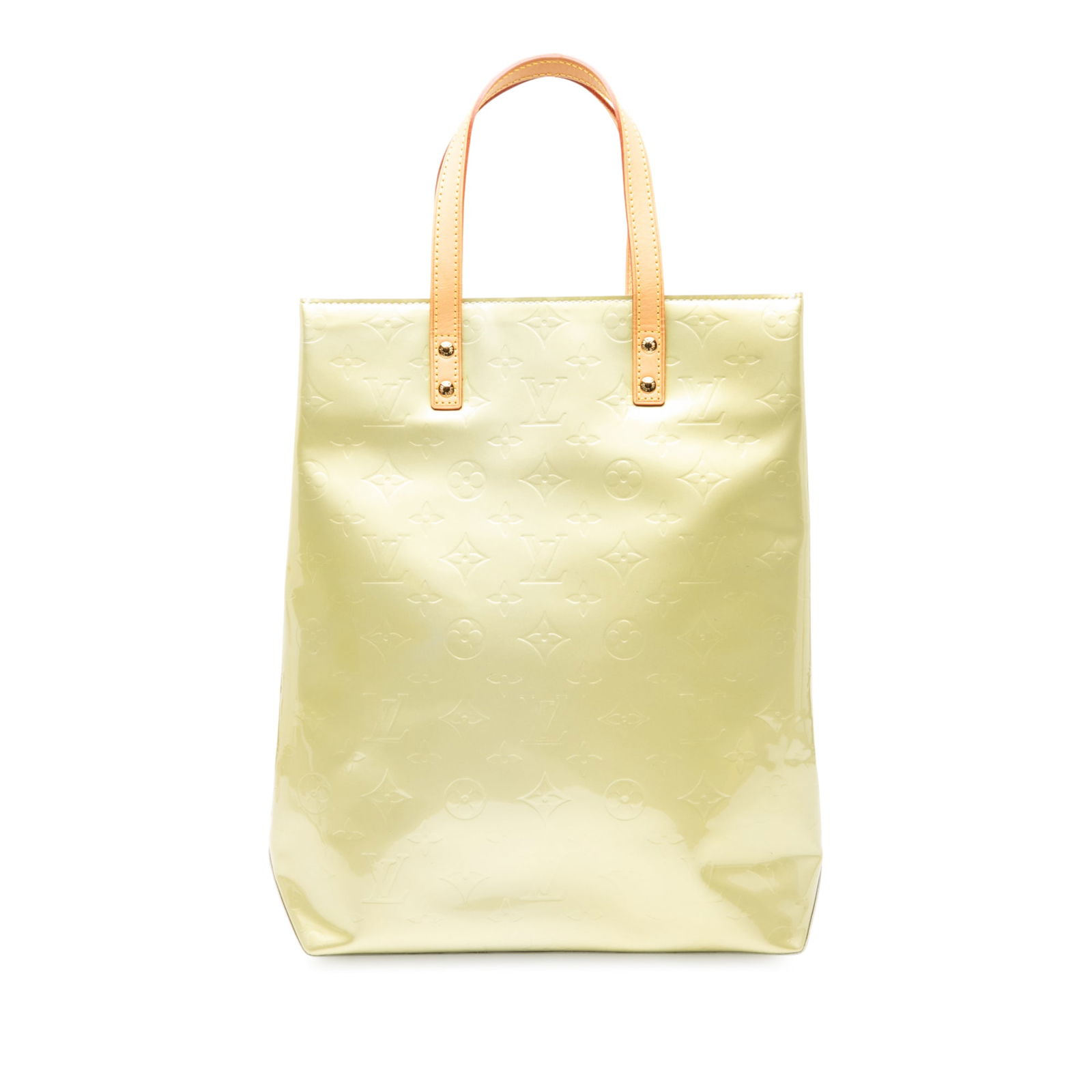 Louis Vuitton Reade MM White Monogram Vernis Leather Tote Bag (1 of 7)