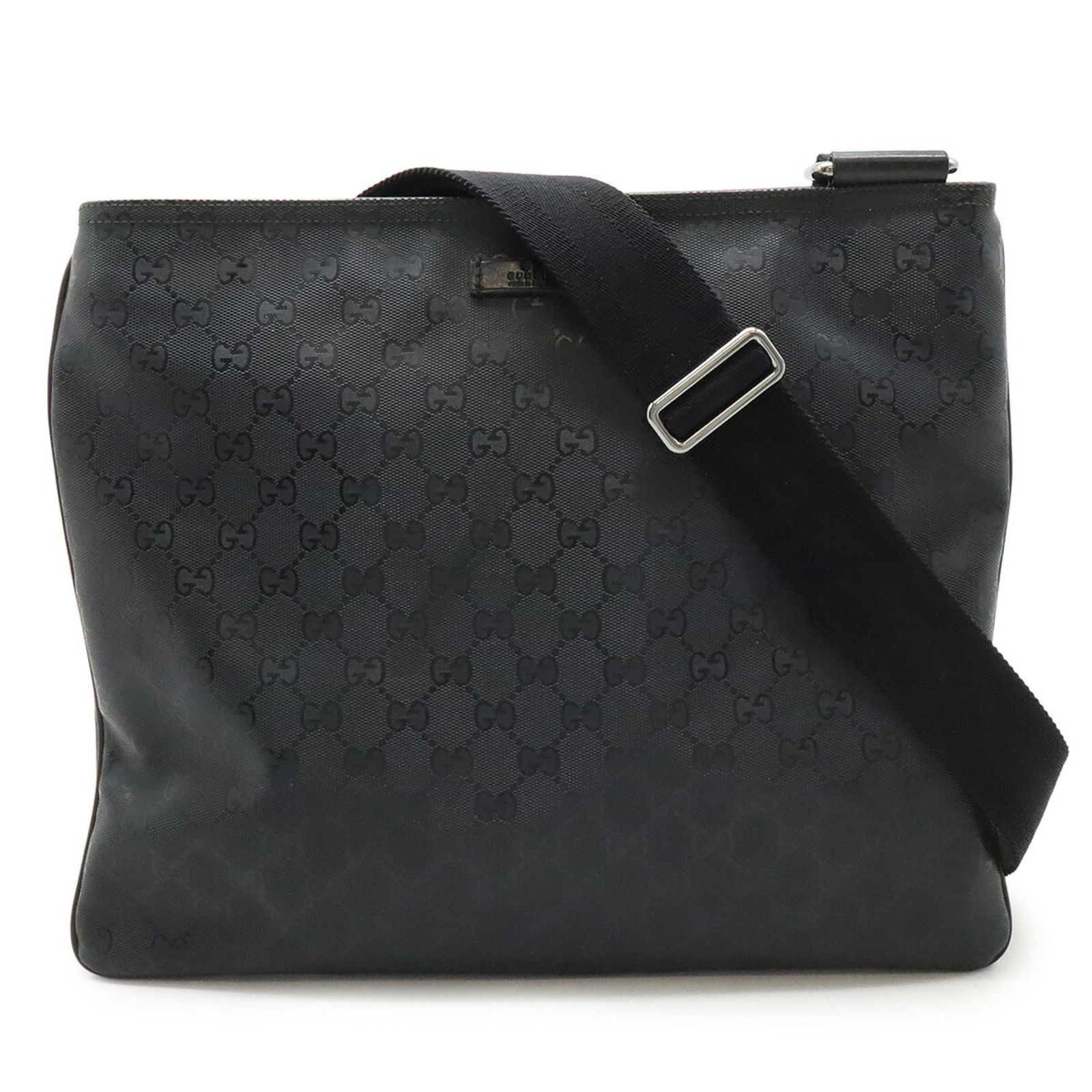 Black Canvas GG Imprime Shoulder Bag by Gucci Italy (1 of 1)